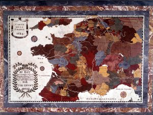 Carte de France du XVIIe siècle avec découpage des différentes régions - Claude Antoine Couplet