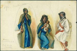 Brûleurs de charbon bédouins, Mont Carmel, près de Haïfa, 1873