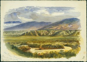 Vue près de Damieh, vallée du Jourdain, 1874
