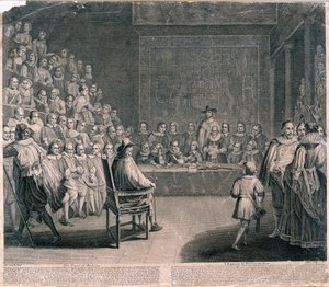 Procès du roi Charles Ier, Palais de Westminster, vers 1725 - Claude Dubosc