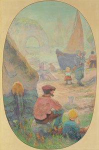 Pêcheurs à Étretat - Claude Emile Schuffenecker