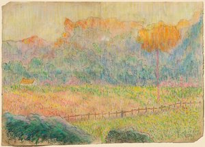 Étude pour "Paysage avec figure et maisons" - Claude Emile Schuffenecker