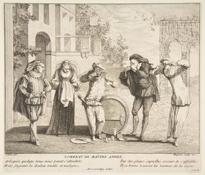 La Mort de Maître André - Claude Gillot, Jacques Gabriel Huquier