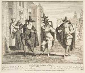 La mort de Maître André. Créateurs : Claude Gillot, Jacques Gabriel Huquier - Claude Gillot, Jacques Gabriel Huquier