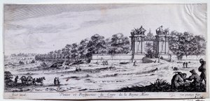 Vue et perspective du Cours de la Reine Mère - Claude Goyrand