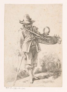 Jeune vendeur de pains dans un paysage