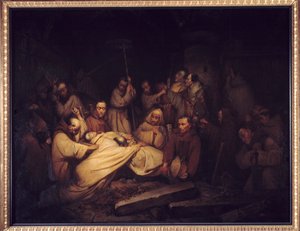 Le Comte de Comminges. Dernière scène des Mémoires du Comte de Comminges représentant Le Comte de Comminges reconnaissant Adélaïde après sa mort