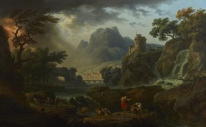 Paysage de Montagne avec une Tempête Approchante