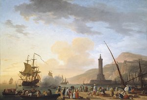 Un Port au Coucher du Soleil