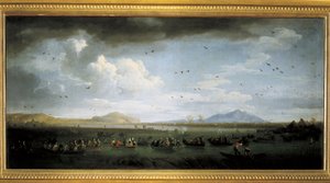 Charles de Bourbon chassant des canards au lac Patria, peinture de Joseph Vernet