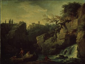 Paysage romantique dans le goût de Salvatore Rosa, 1746
