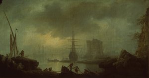 Vue de la mer. Brume