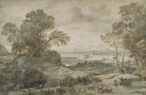 Paysage avec le Christ prêchant le Sermon sur la Montagne - Claude Lorrain