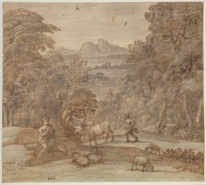 Paysage avec Mercure et Apollon comme berger