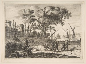 Scène côtière avec un artiste, vers 1638-41 - Claude Lorrain