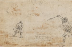 David et Goliath (verso) - Claude Lorrain