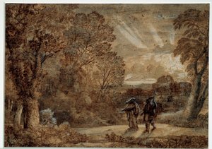 Énée et la sibylle de Cumes. Dessin de Claude Gellée dit Le Lorrain (1600-1682) - Claude Lorrain