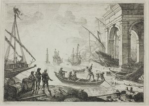 Scène de port avec un phare - Claude Lorrain