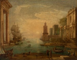 Port avec Ulysse restituant Chryséis à son père Chrysès - Claude Lorrain