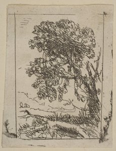 Les Deux Paysages Arbre Gauche, vers 1630. - Claude Lorrain
