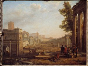 Vue du Campo Vaccino à Rome