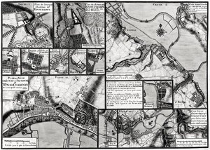 Fol.7 & 98 Carte des villes et châteaux situés le long de la rivière Charente en 1714, du Recueil des Plans de Saintonge