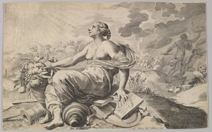 Allégorie de la France avec les armes de Richelieu Allégorie sur la Paix - Claude Mellan
