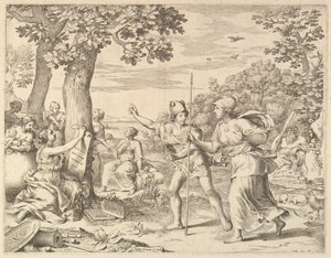 Allégorie sur le bon gouvernement en France, 1685 - Claude Mellan