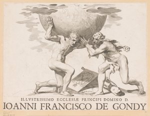 Atlas donne le globe céleste à Hercule - Claude Mellan