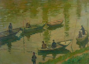 Pêcheur sur la Seine à Poissy