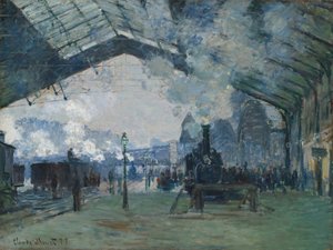Arrivée du train de Normandie, Gare Saint-Lazare, 1877