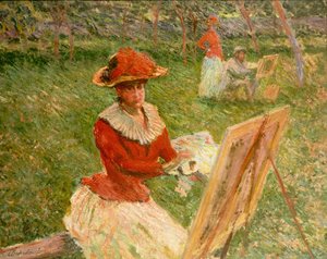 Blanche Hoschedé peignant, 1892