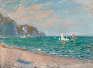 Bateaux devant les falaises de Pourville, 1882
