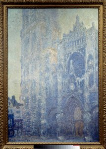Cathédrale Notre-Dame de Rouen, le portail et la tour Saint-Romain, effet du matin, harmonie blanche - Claude Monet