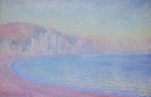 Falaises à Pourville, lever de soleil