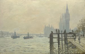 La Tamise à Westminster. Vers 1871