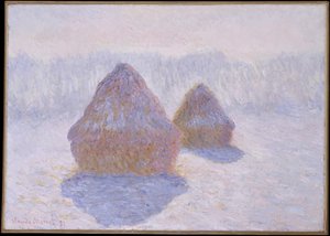 Meules de foin (Effet de neige et de soleil)