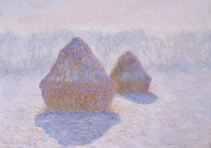 Meules de foin (Effet de neige et de soleil)