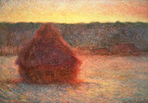 Meules de foin au coucher du soleil, temps glacial, 1891