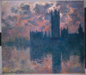 Le Parlement, coucher de soleil, 1902