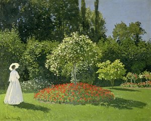 Jeanne Marie Lecadre dans le jardin