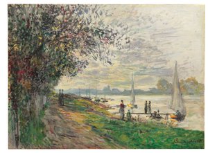 La berge du Petit-Gennevilliers, soleil couchant, 1875 - Claude Monet