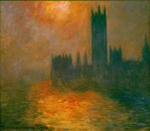 Le Parlement, coucher de soleil