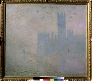 Les mouettes, la Tamise, le Parlement de Londres - Claude Monet