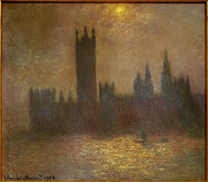 Londres, le Parlement, Effet de Soleil dans le Brouillard