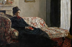 Méditation. Madame Monet sur le canapé