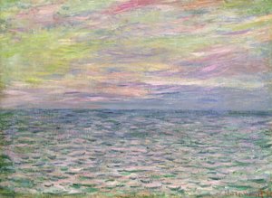 Sur les hautes mers, Coucher de soleil à Pourville, Pleine mer, 1882