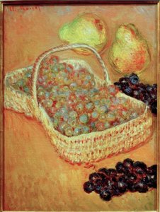 Panier de raisins et poires - Claude Monet