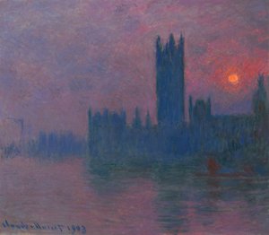 Parlement, coucher de soleil, vers 1900-03