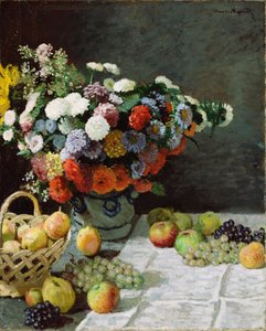 Nature morte avec fleurs et fruits, 1869